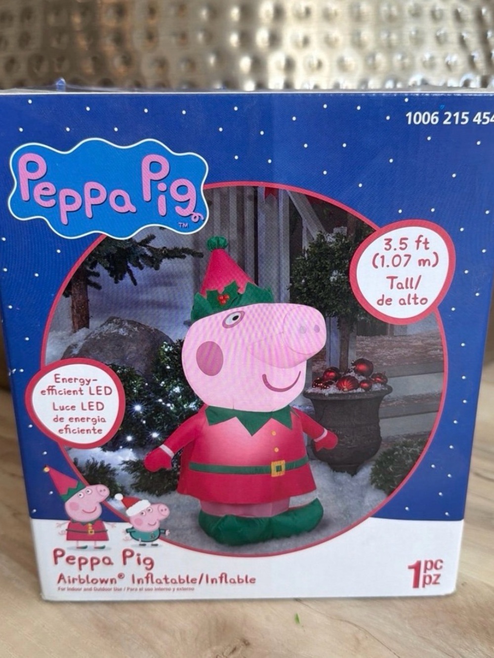 Peppa Pig Pink and Green Holiday Inflatable Elf